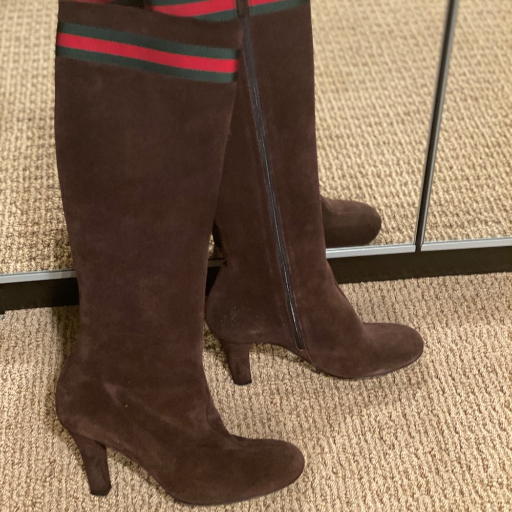 Gucci knee high, winter edition boots